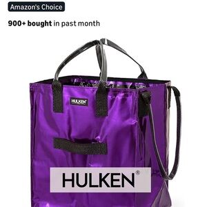HULKEN rolling tote in iridescent purple size XL NWT